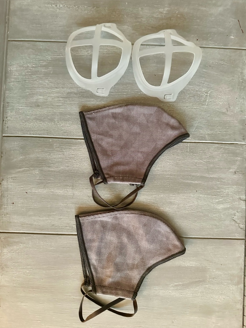 2 Norwex Reusable/Washable Face Masks
 with Optional Inner Support Frames